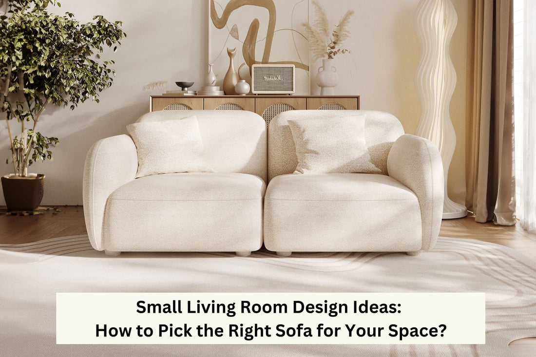 Beige Charmy Fabric Sofa in a Small Living Room in Singapore