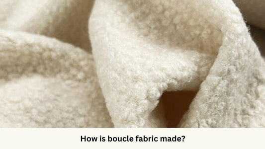 Close up image of boucle fabric