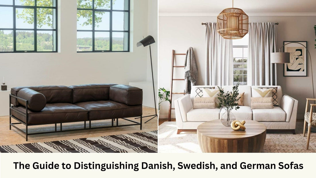 Illustration of German and Swedish sofa designs