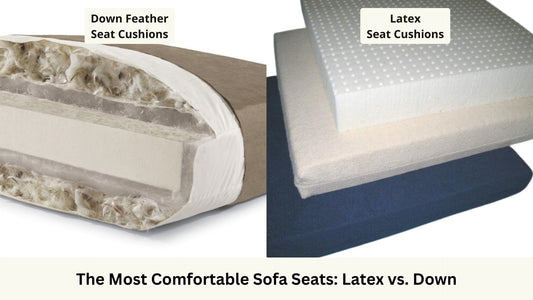 Look at how down feather seat cushion vs latex seat cushion are crafted