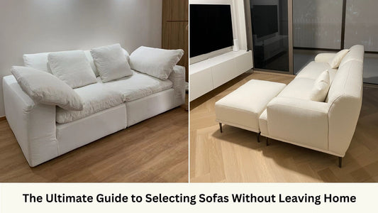 Cloud fabric sofa and crystal fabric sofa in white in real customer homes