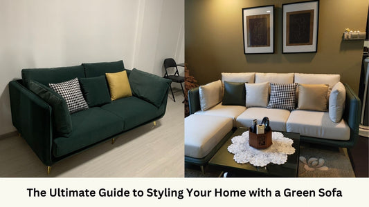 Chris 180cm Dark Green Fabric Sofa vs Chris 210cm Green and White Leathaire Sofa