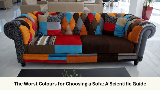 Sample chesterfield sofa with too vibrant colours