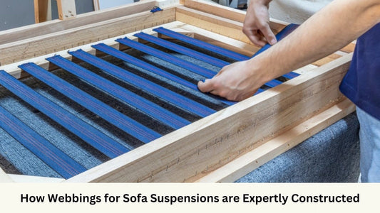 Installing webbing on sofa frame