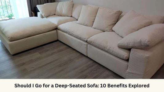 Cloud beige 342cm sofa + ottoman