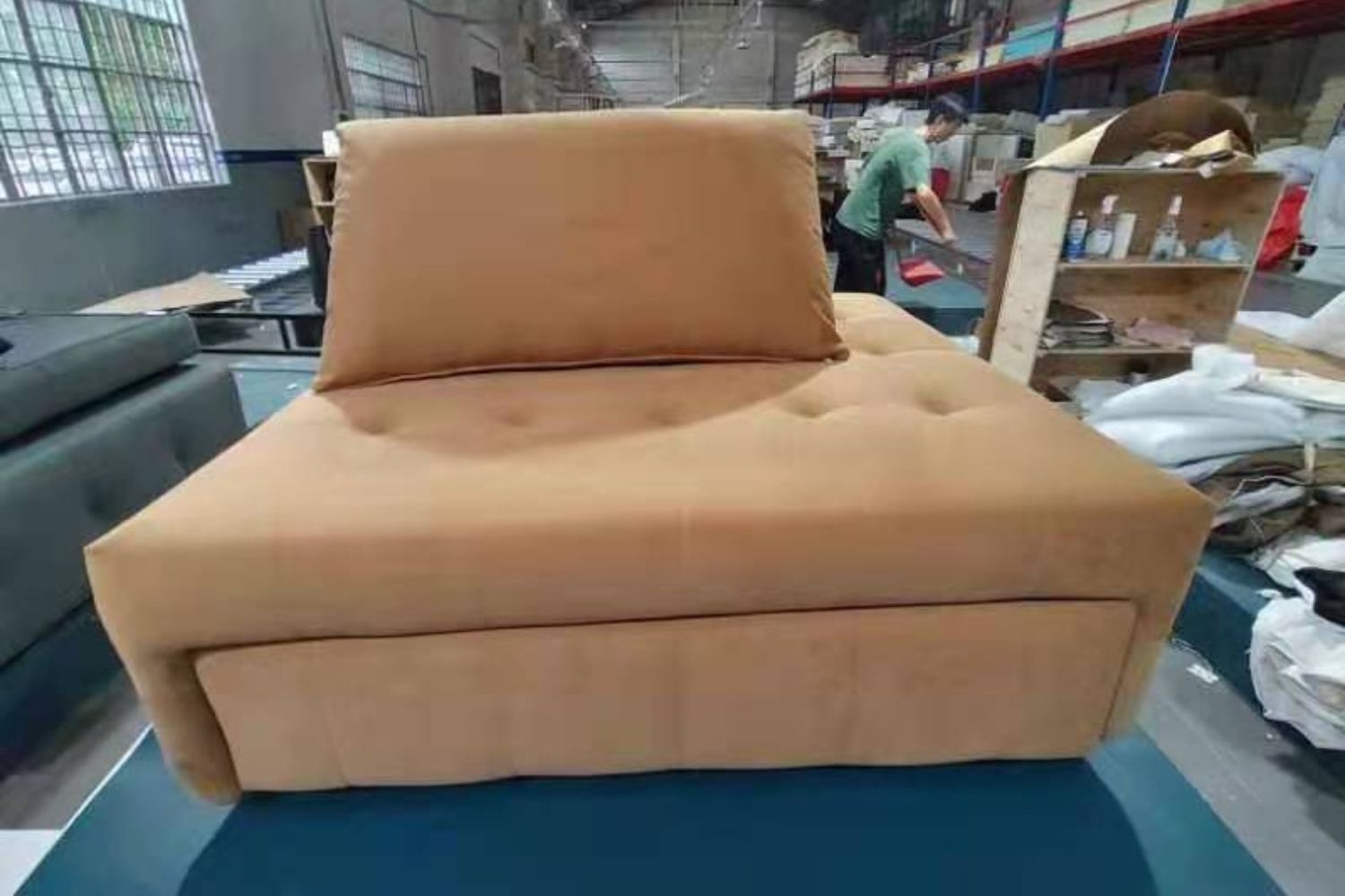 Candy 125cm brown fabric sofa bed Adeline Woo | May 24