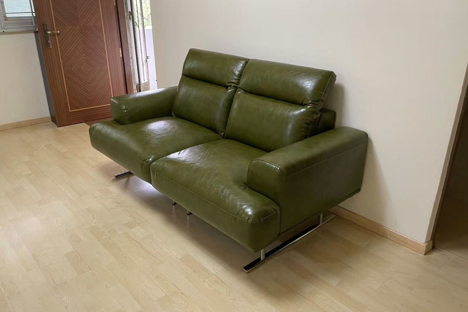 Charles 180cm Green (Remond 24) Faux Leather Sofa Tan Kay Mian | Sep 24