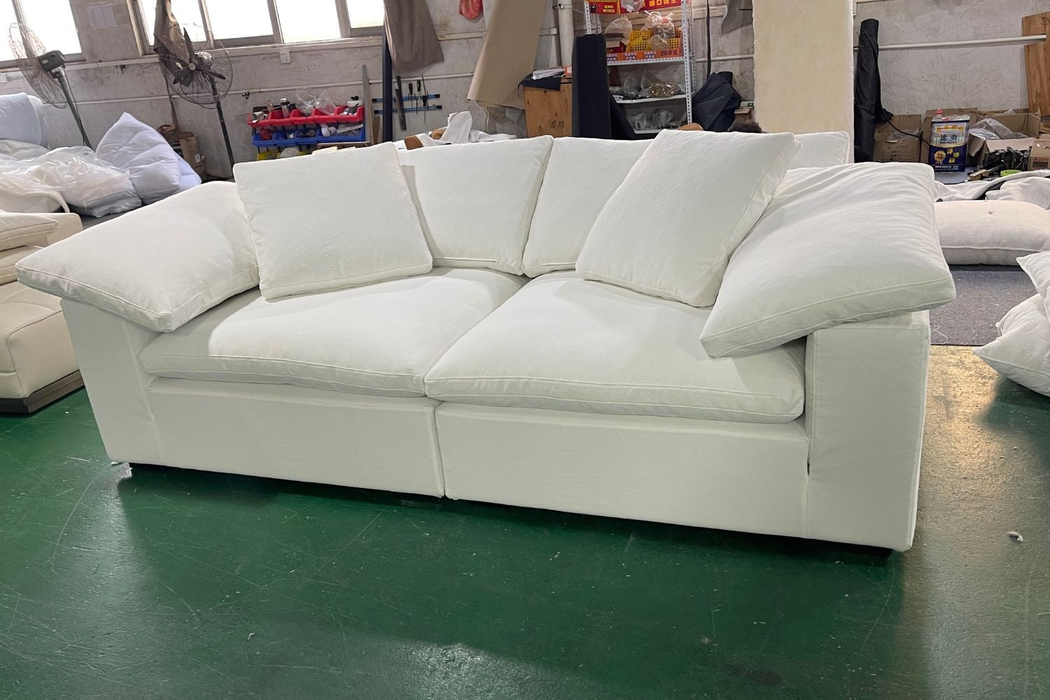 Cloud 250cm White (Medici 01) Fabric Sofa Satvika Prabhu | Mar 25