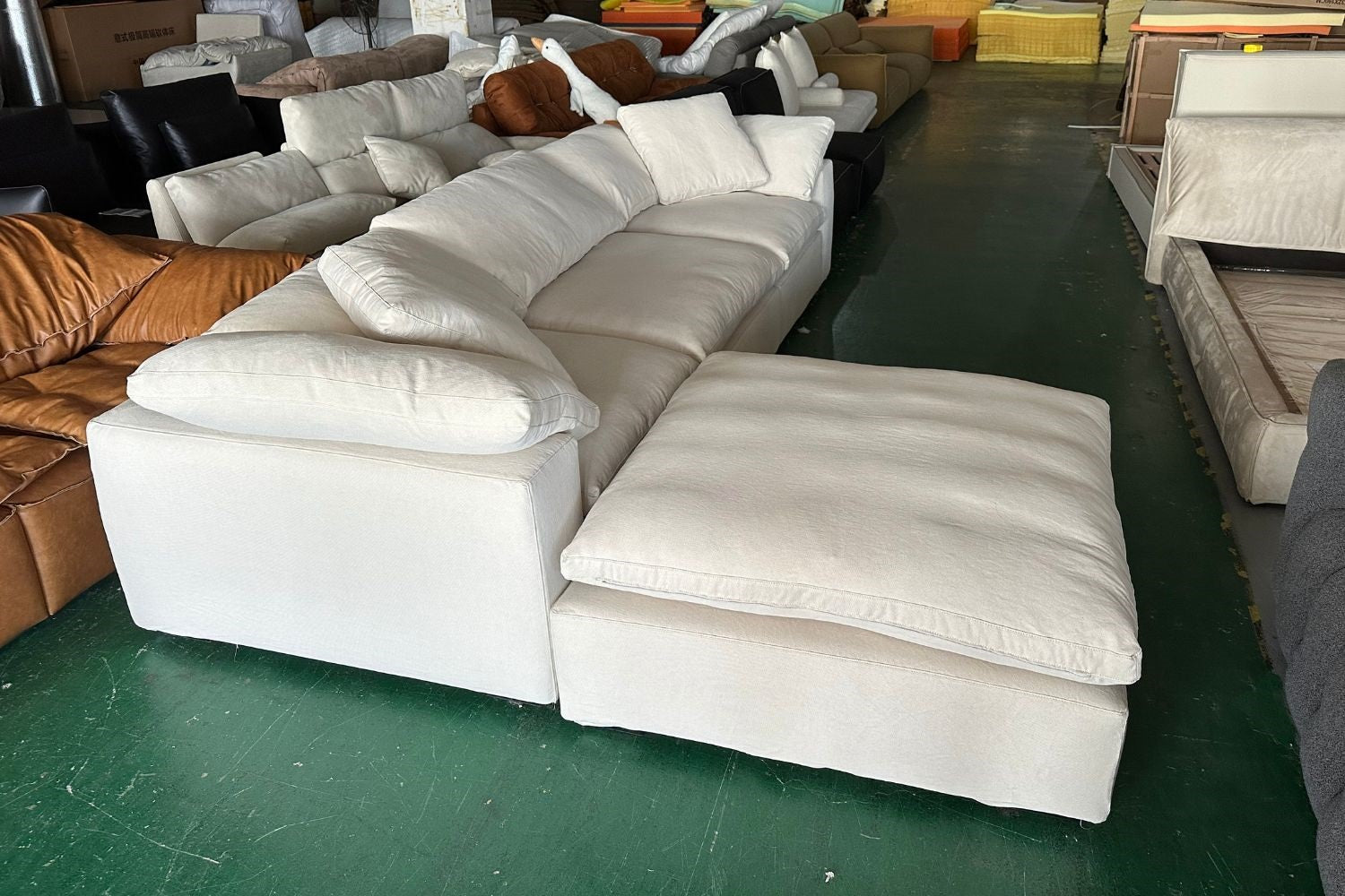 Cloud 342cm Beige (Medici-02) Fabric Sofa + Ottoman Wang Lisha | Jul 24