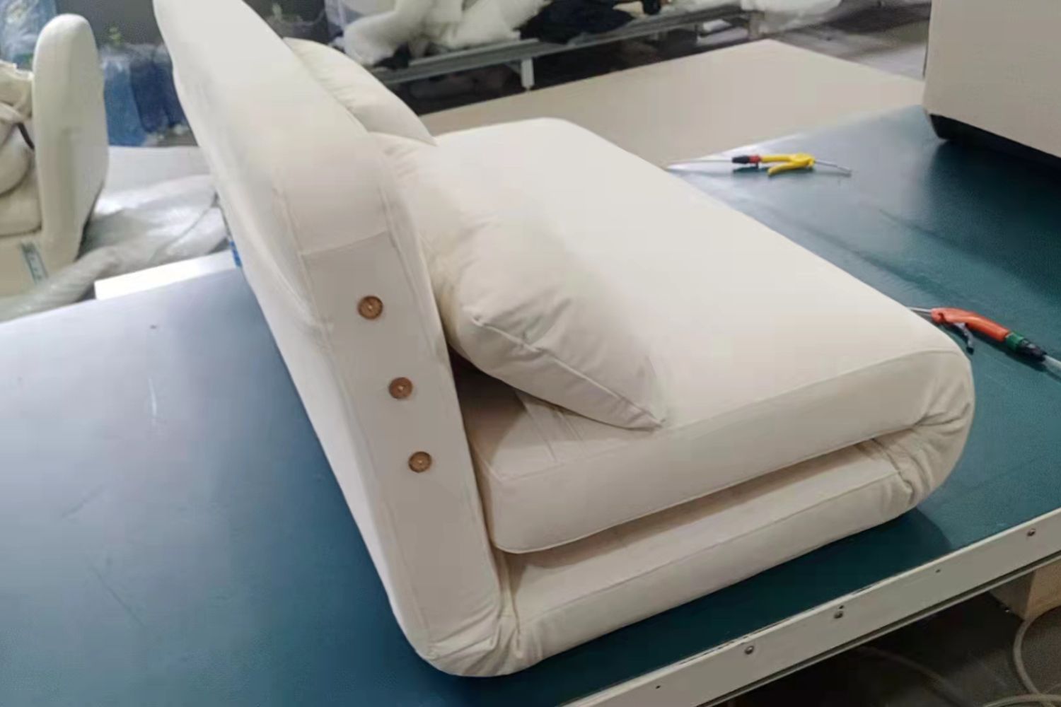 Corona 135cm white (Furla-01) fabric sofa bed Chrystella | Jun 24