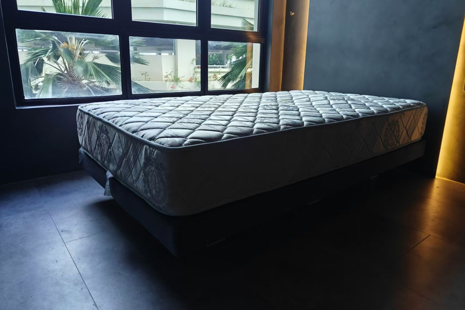 Crystal single size black fabric bed frame Alex Goh | Sep 24