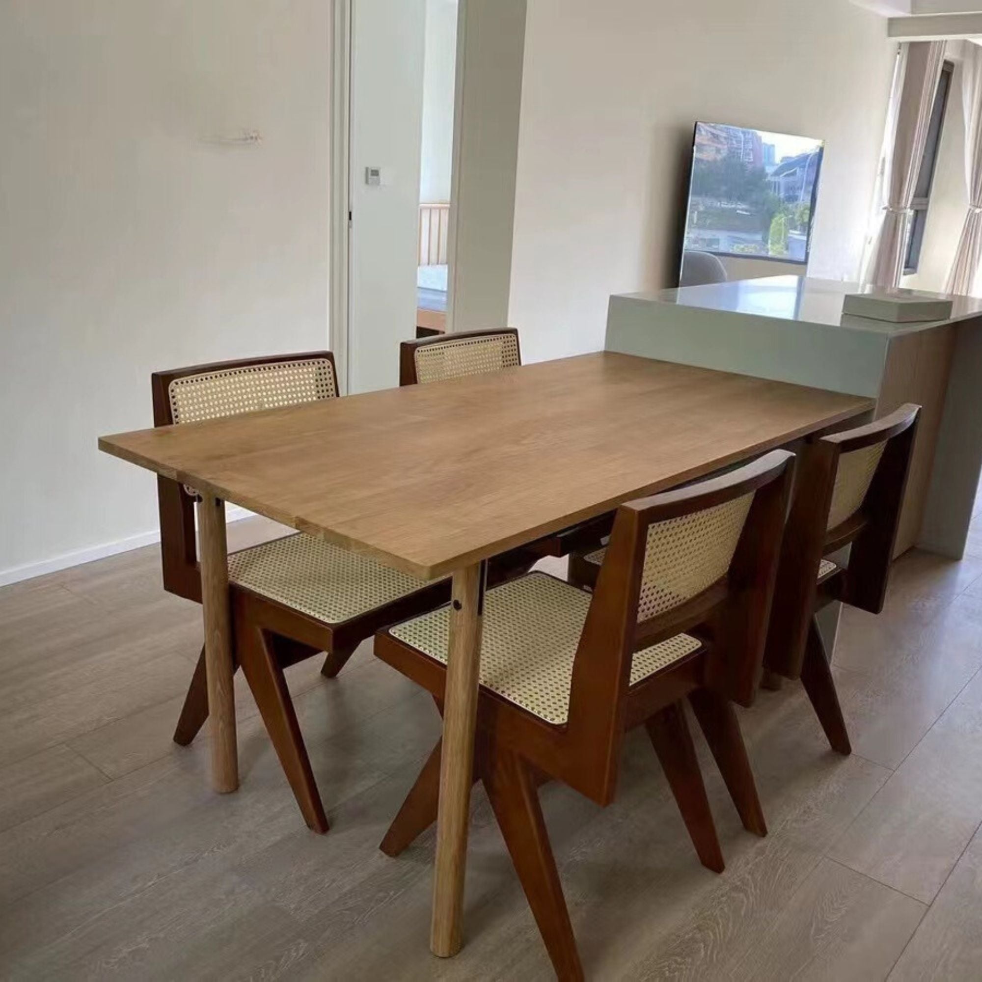Tara poplar wood char as part of dining table set