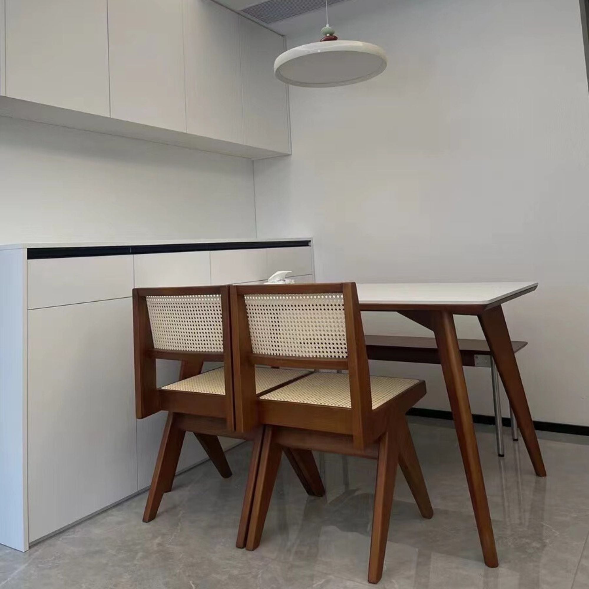 Tara poplar wood chair as part of dining table set