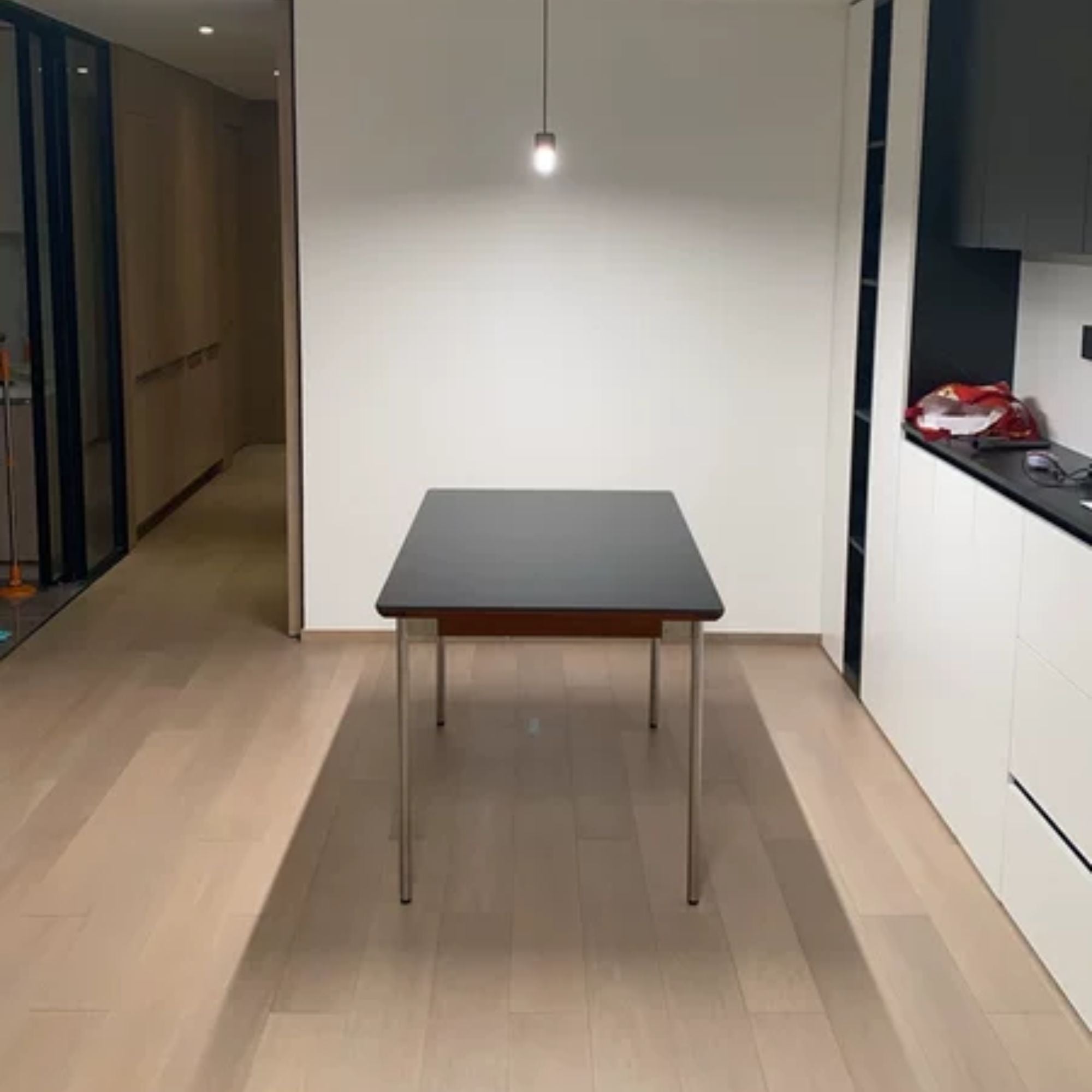 Taylor black sintered stone dining table in dining room