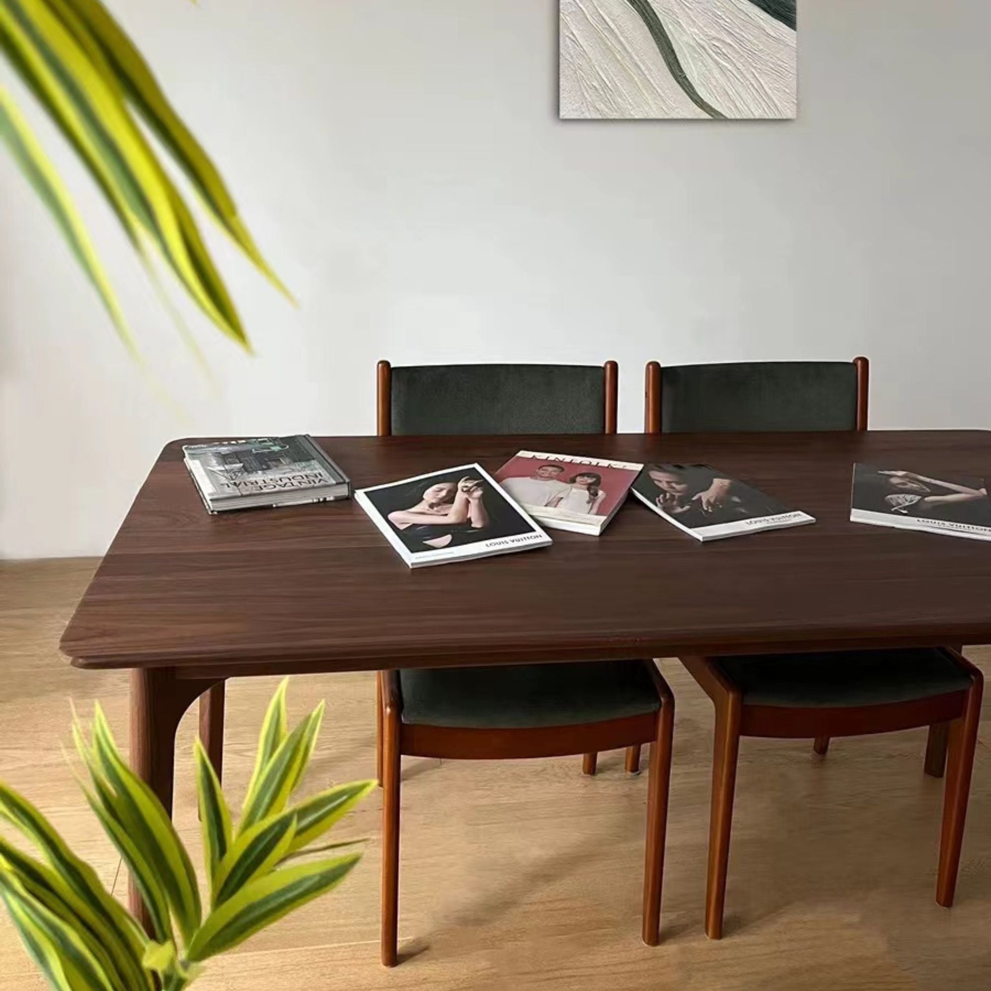 Troy poplar wood chair as part of dining table set