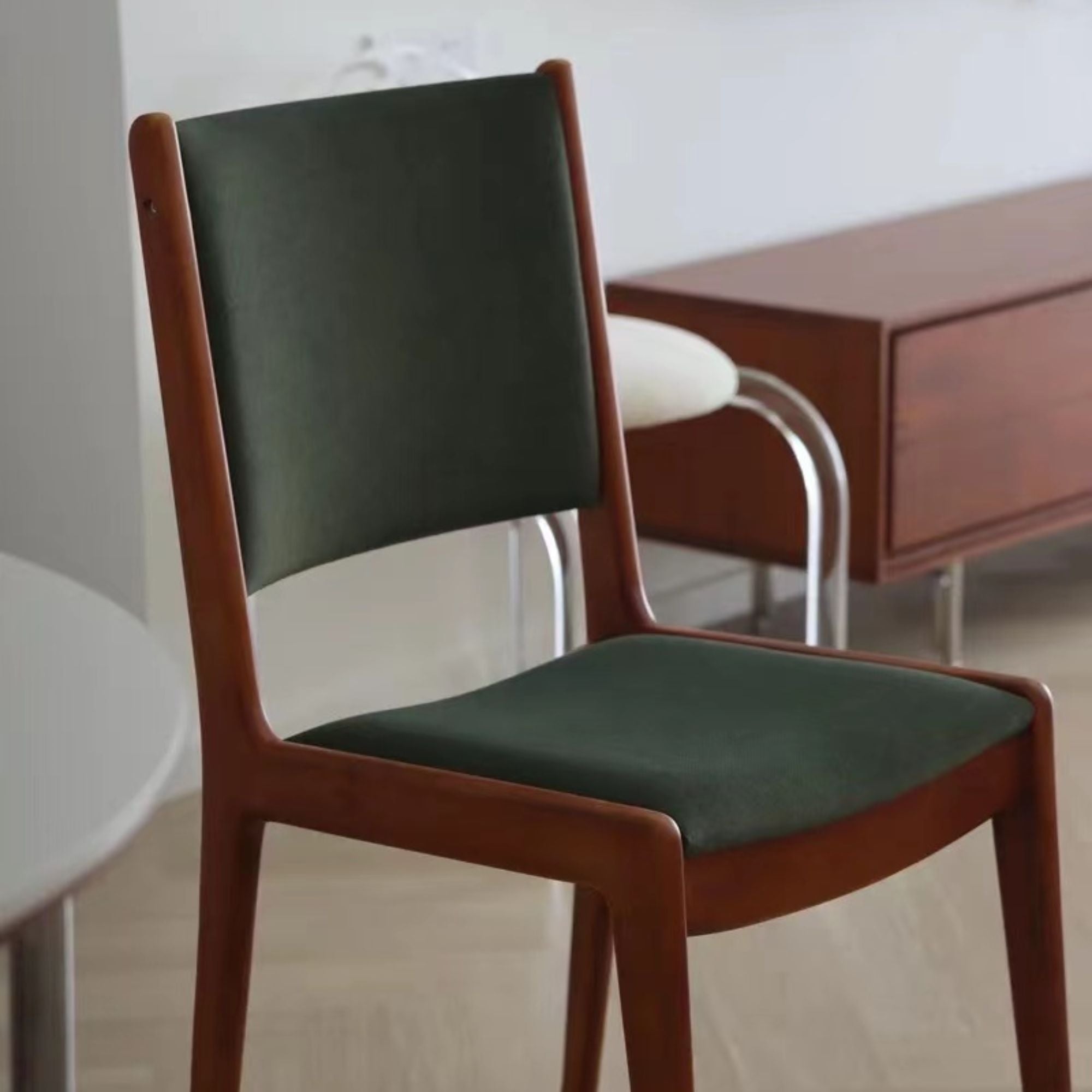 Troy poplar wood chair close up shot