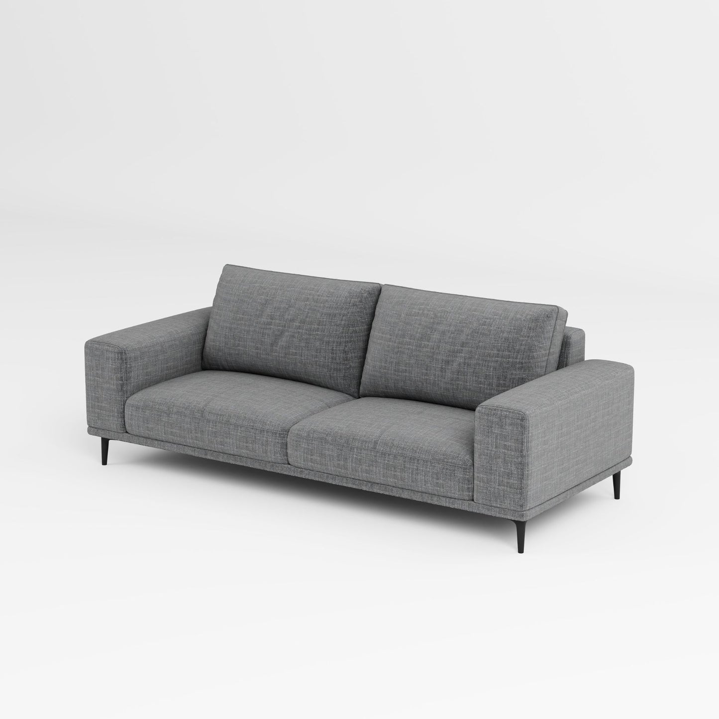 Calm black polyester blend fabric sofa