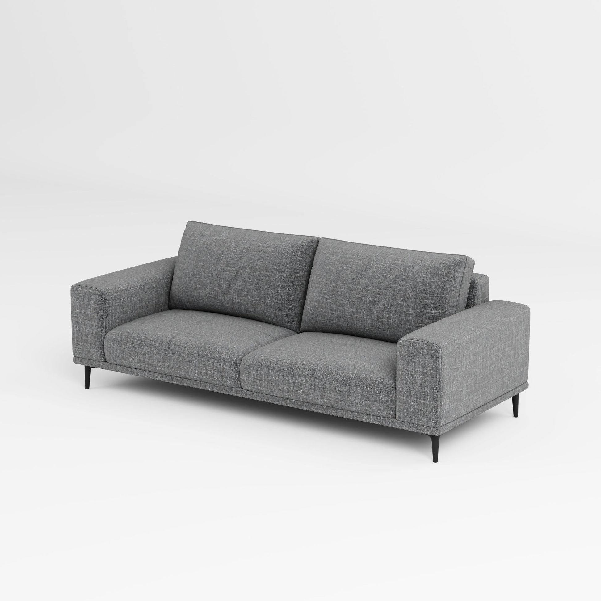 Calm black polyester blend fabric sofa