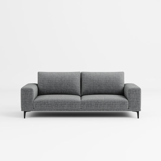 Calm black polyester blend fabric sofa