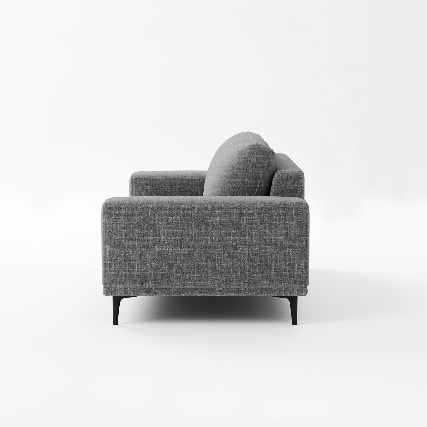 Calm black polyester blend fabric sofa