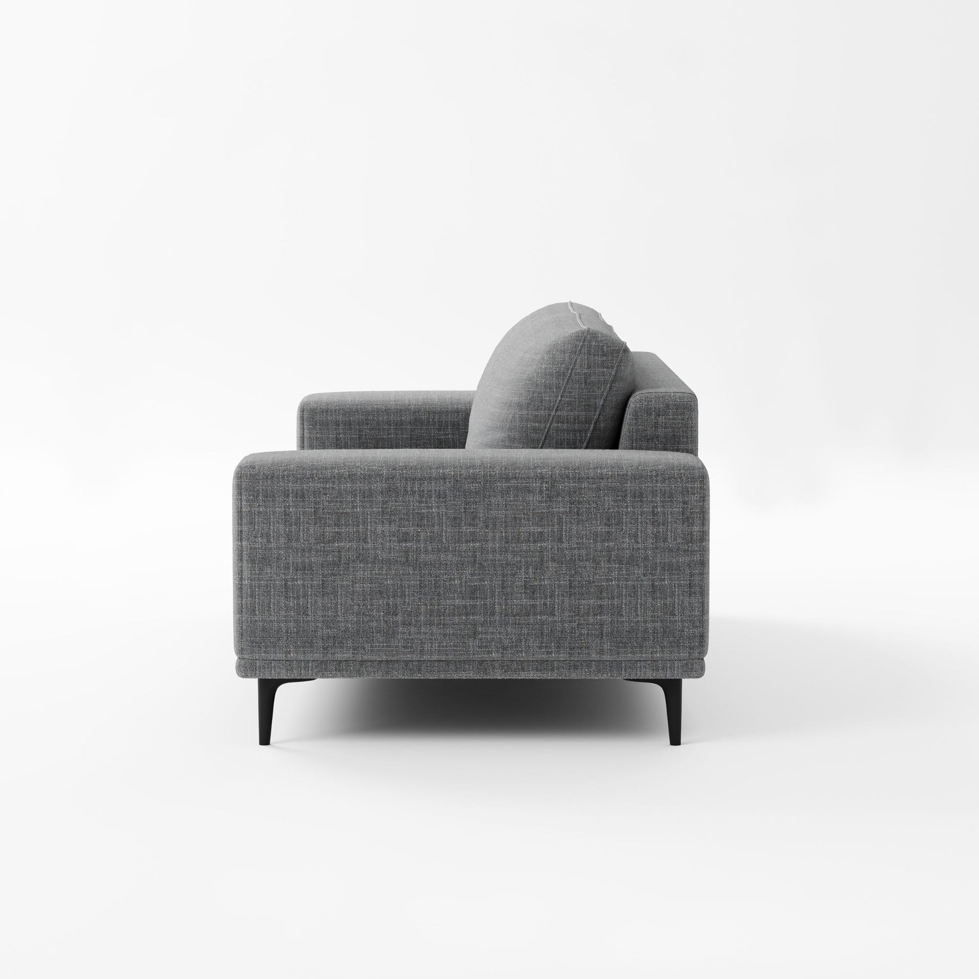 Calm black polyester blend fabric sofa