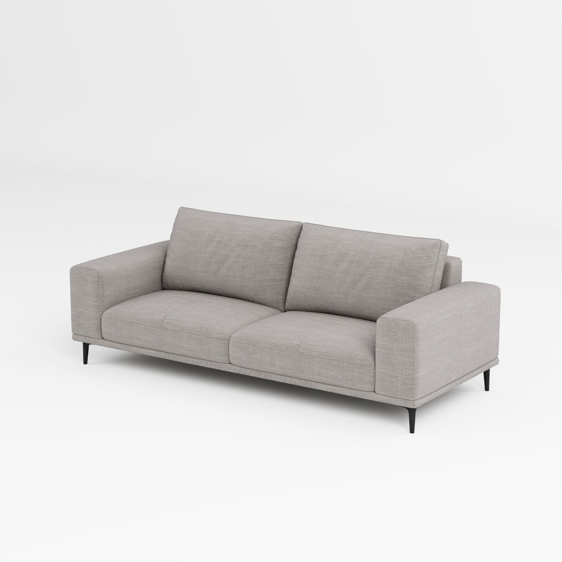 Calm grey polyester blend fabric sofa