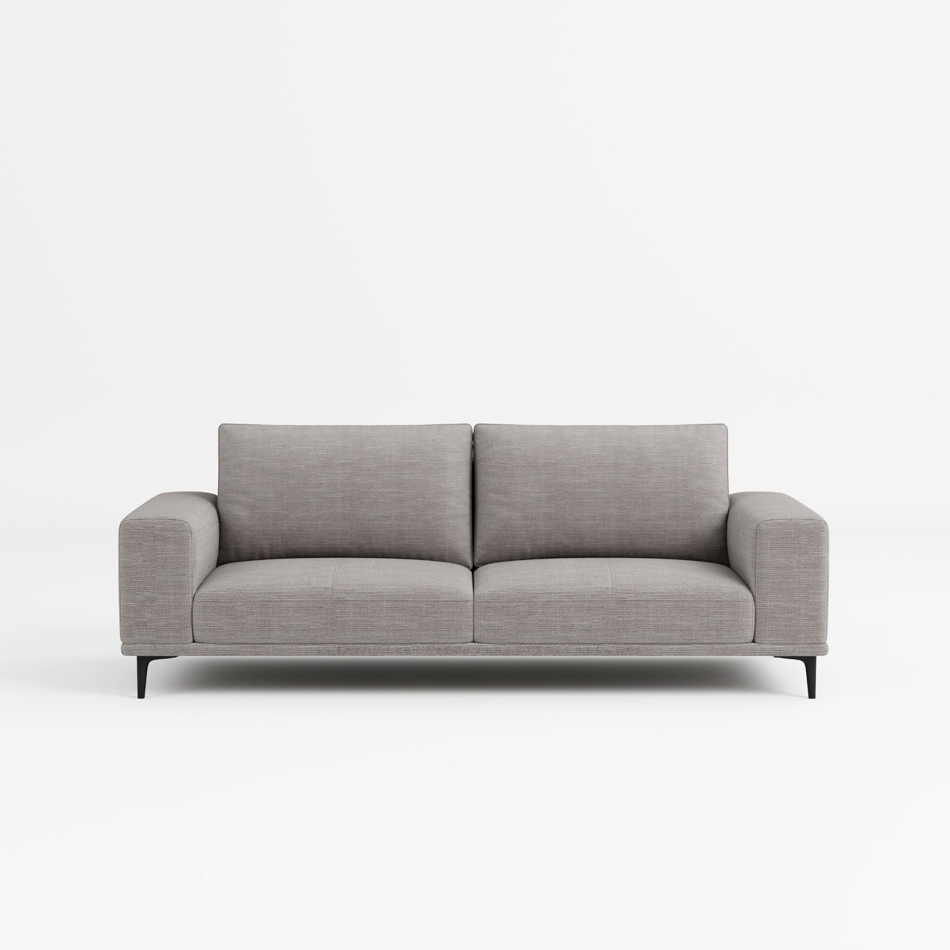 Calm grey polyester blend fabric sofa