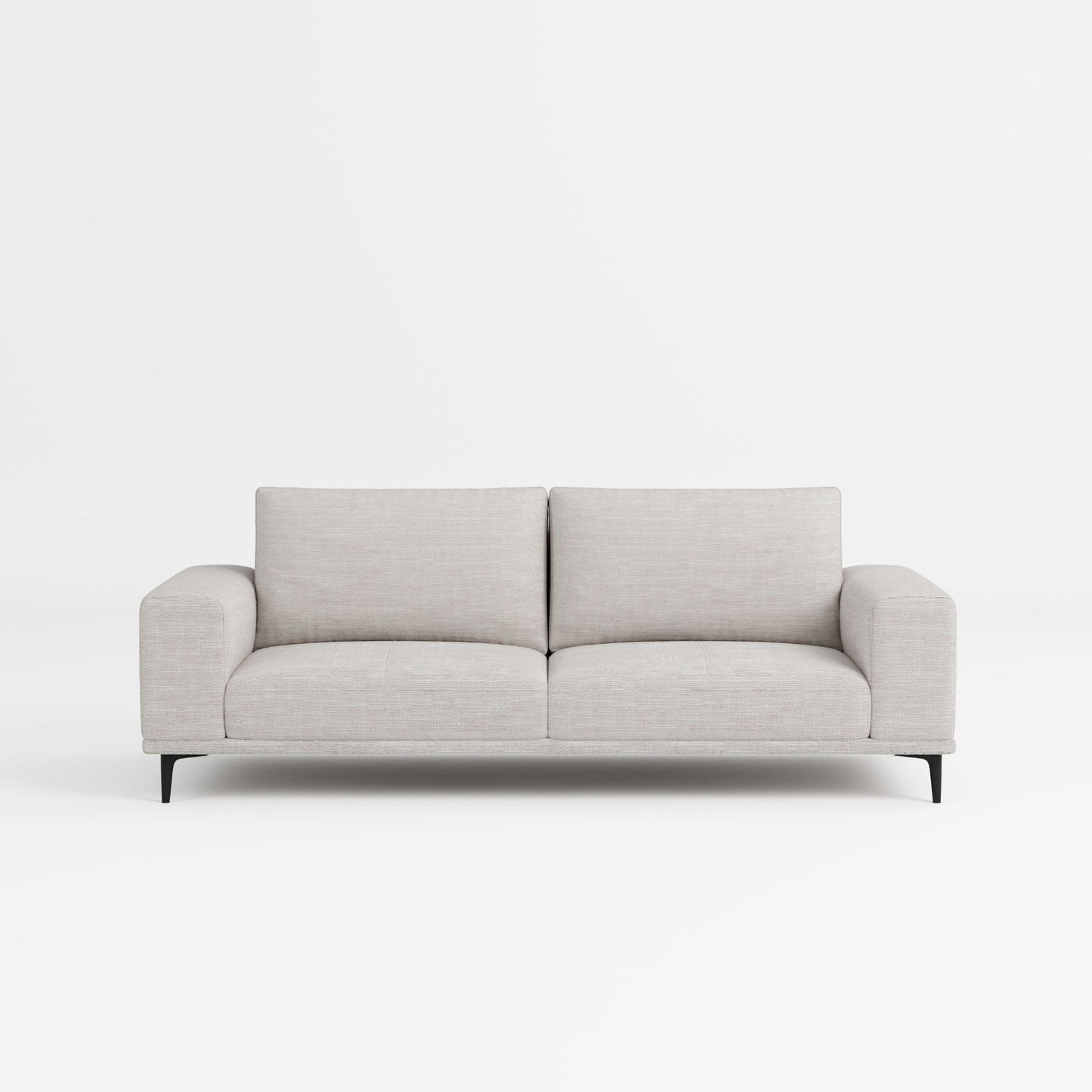 Calm white polyester blend fabric sofa