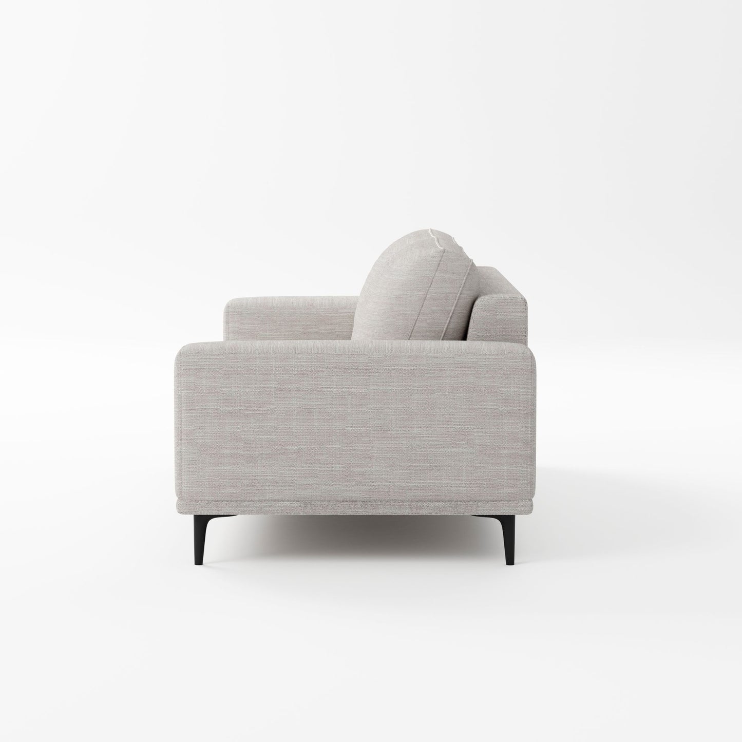 Calm white polyester blend fabric sofa