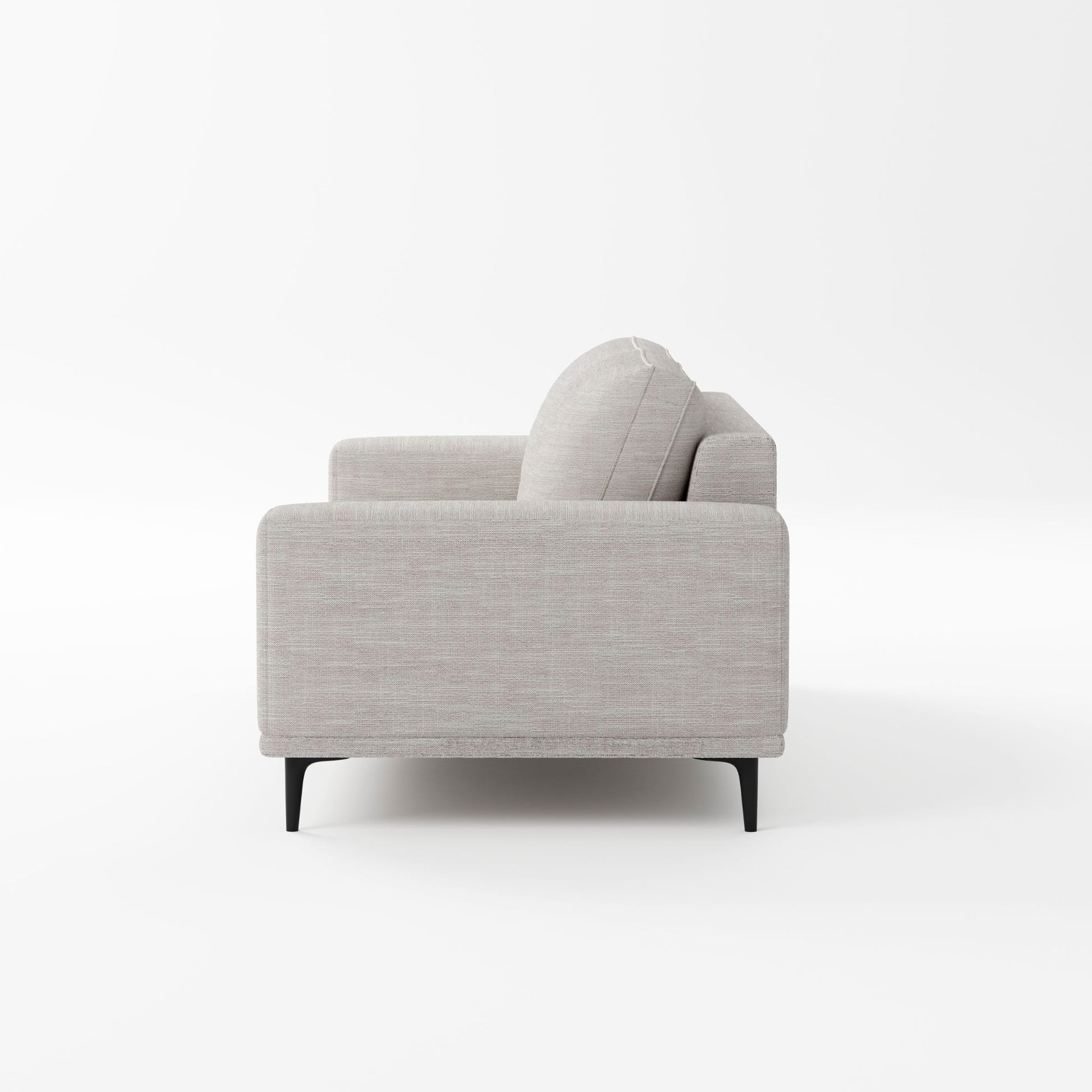 Calm white polyester blend fabric sofa