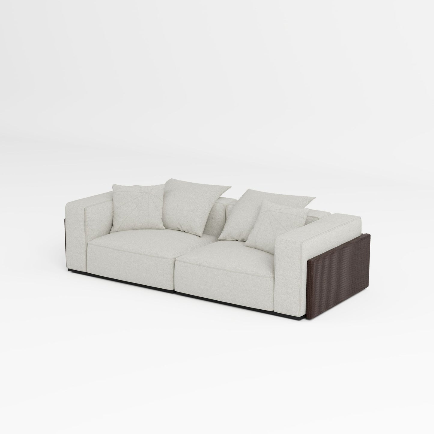 Carson grey polyester blend fabric sofa
