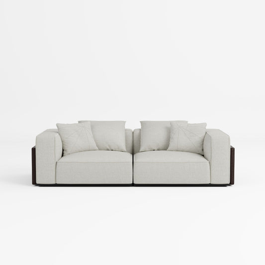 Carson grey polyester blend fabric sofa