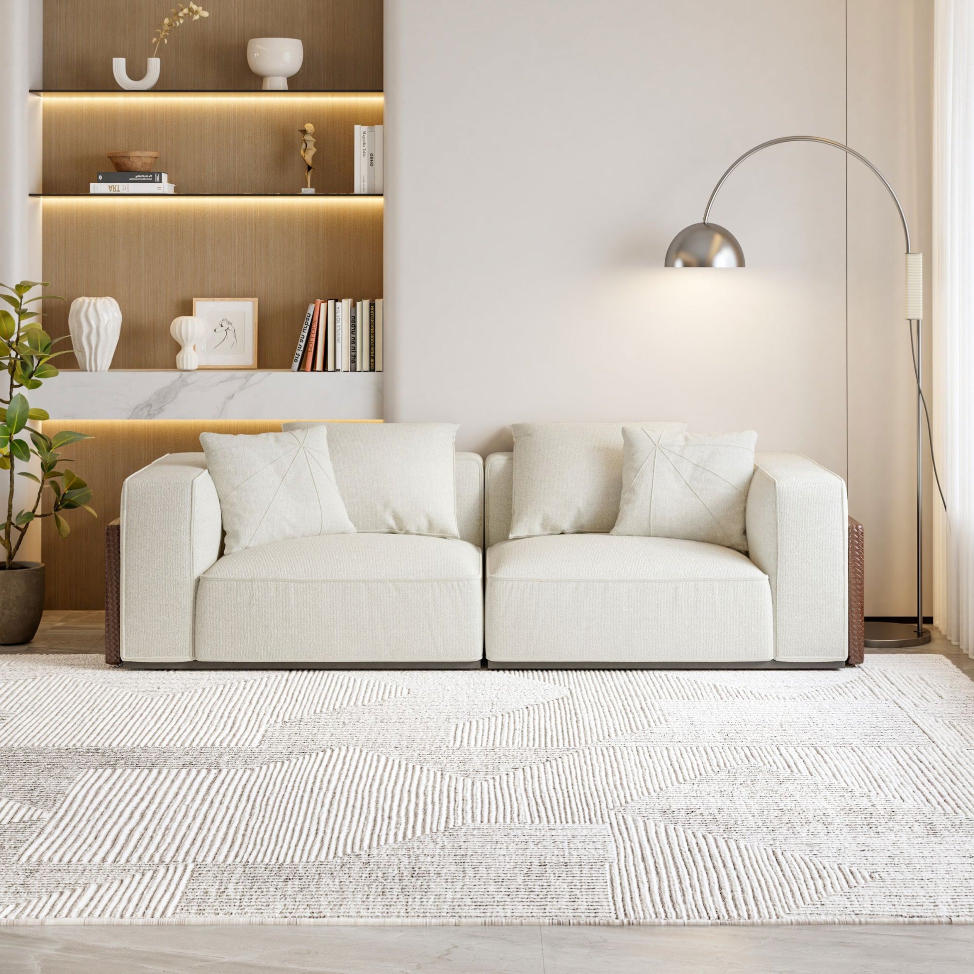 Carson grey polyester blend fabric sofa