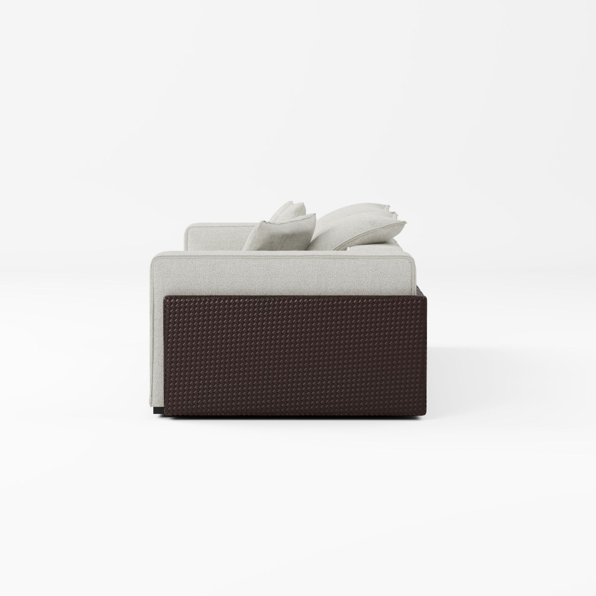 Carson grey polyester blend fabric sofa