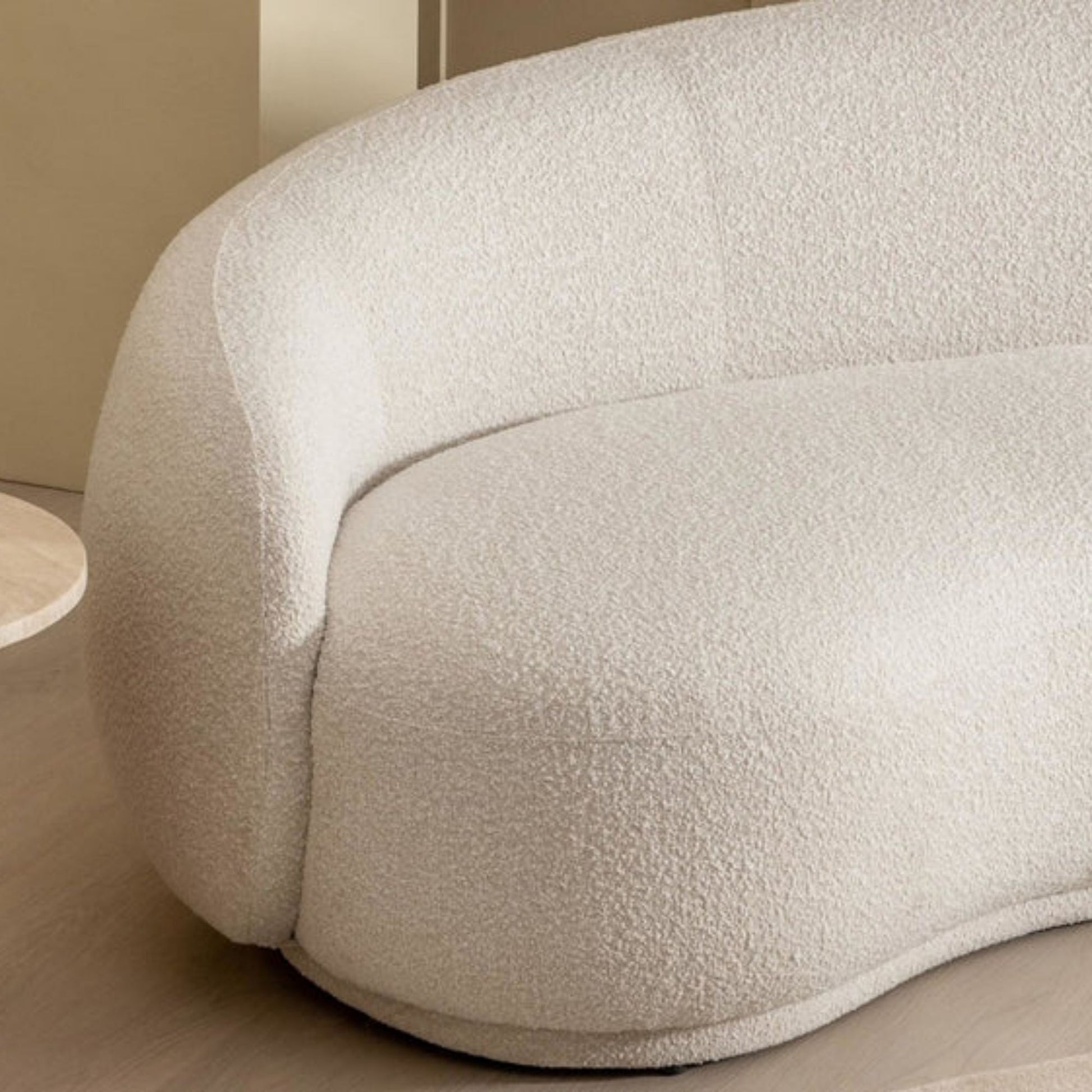 Cashew fabric sofa white