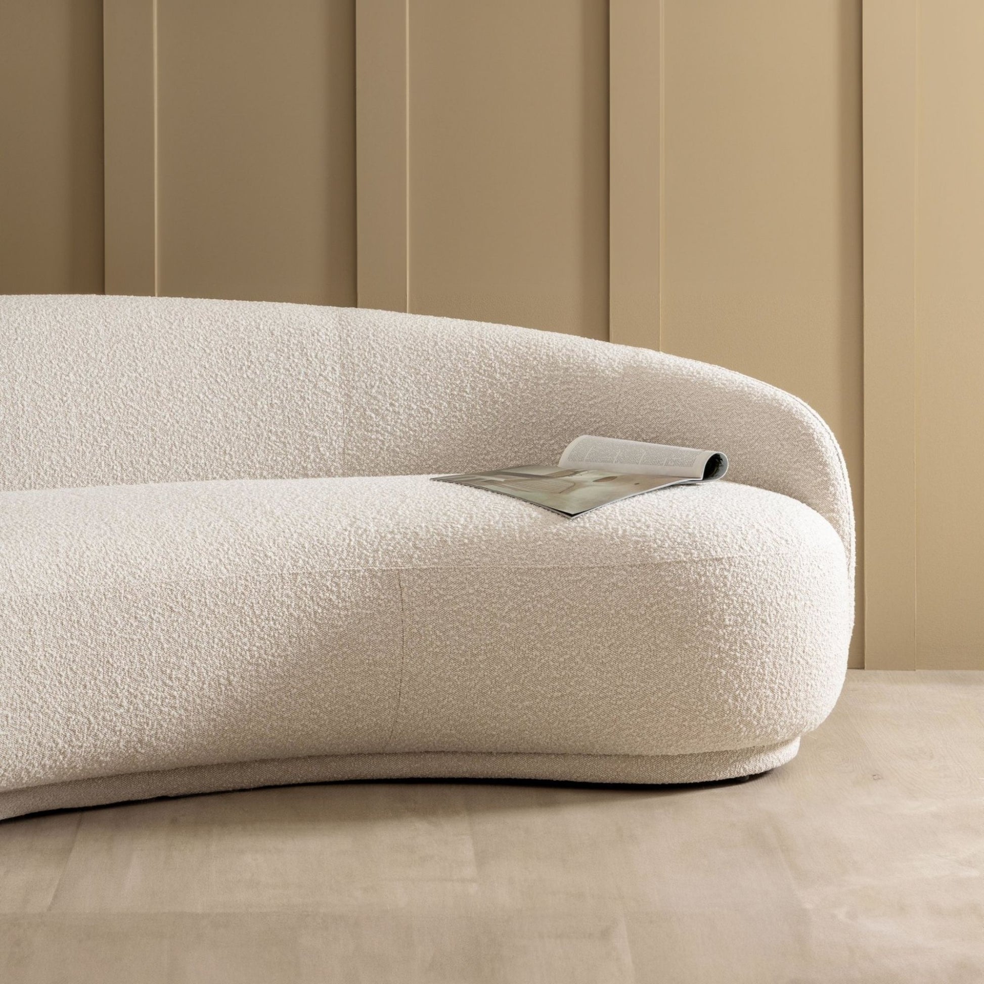 Cashew fabric sofa white