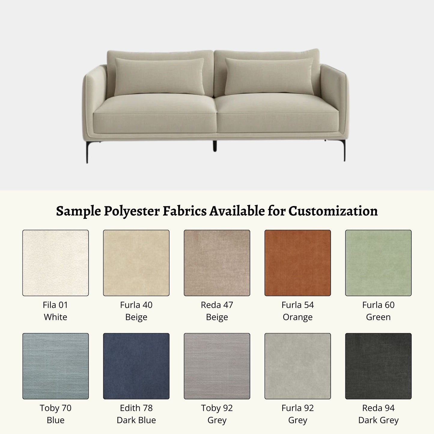 Casper sofa blended polyester fabric customization (Other)