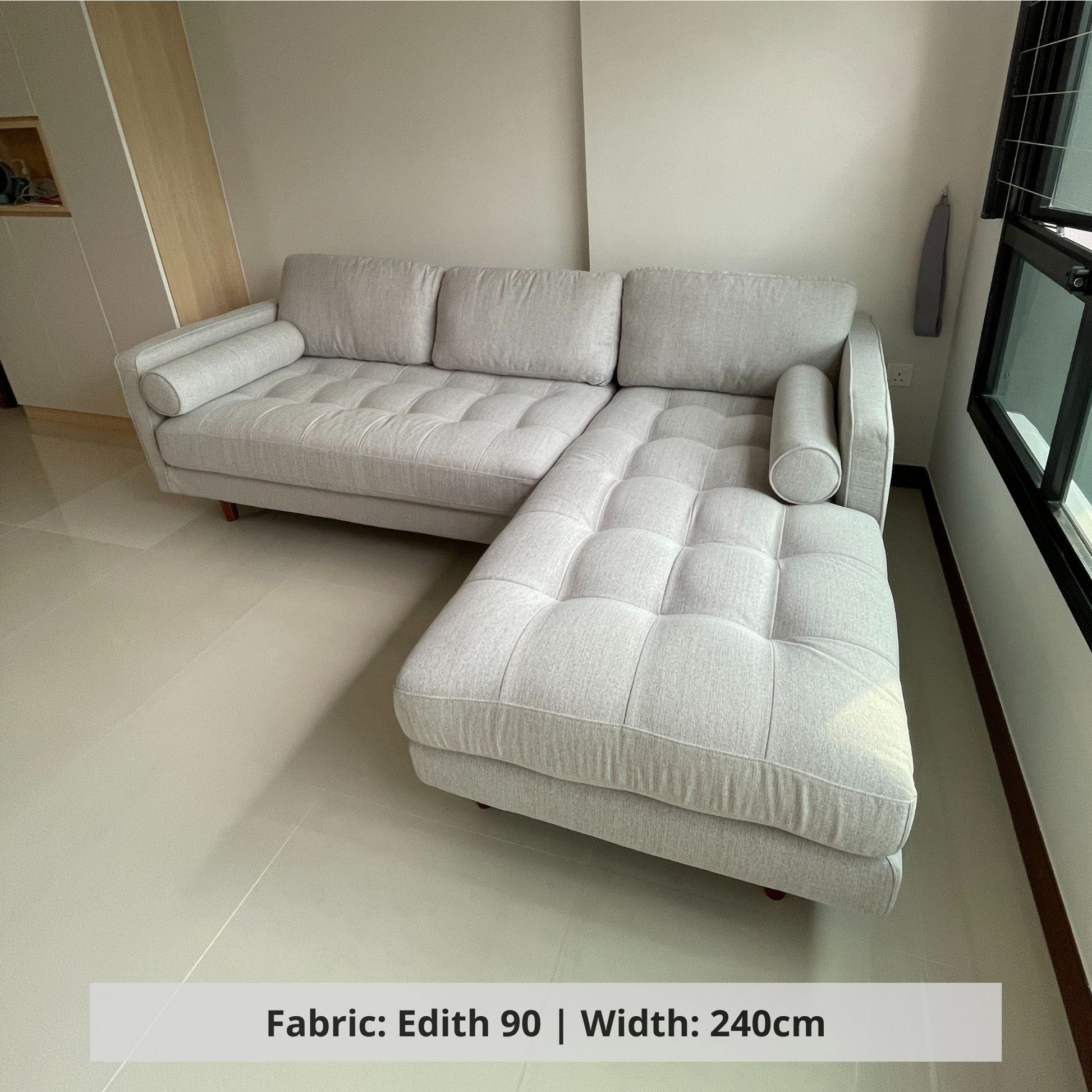 Castle sectional sofa blended polyester fabric customization (Other)