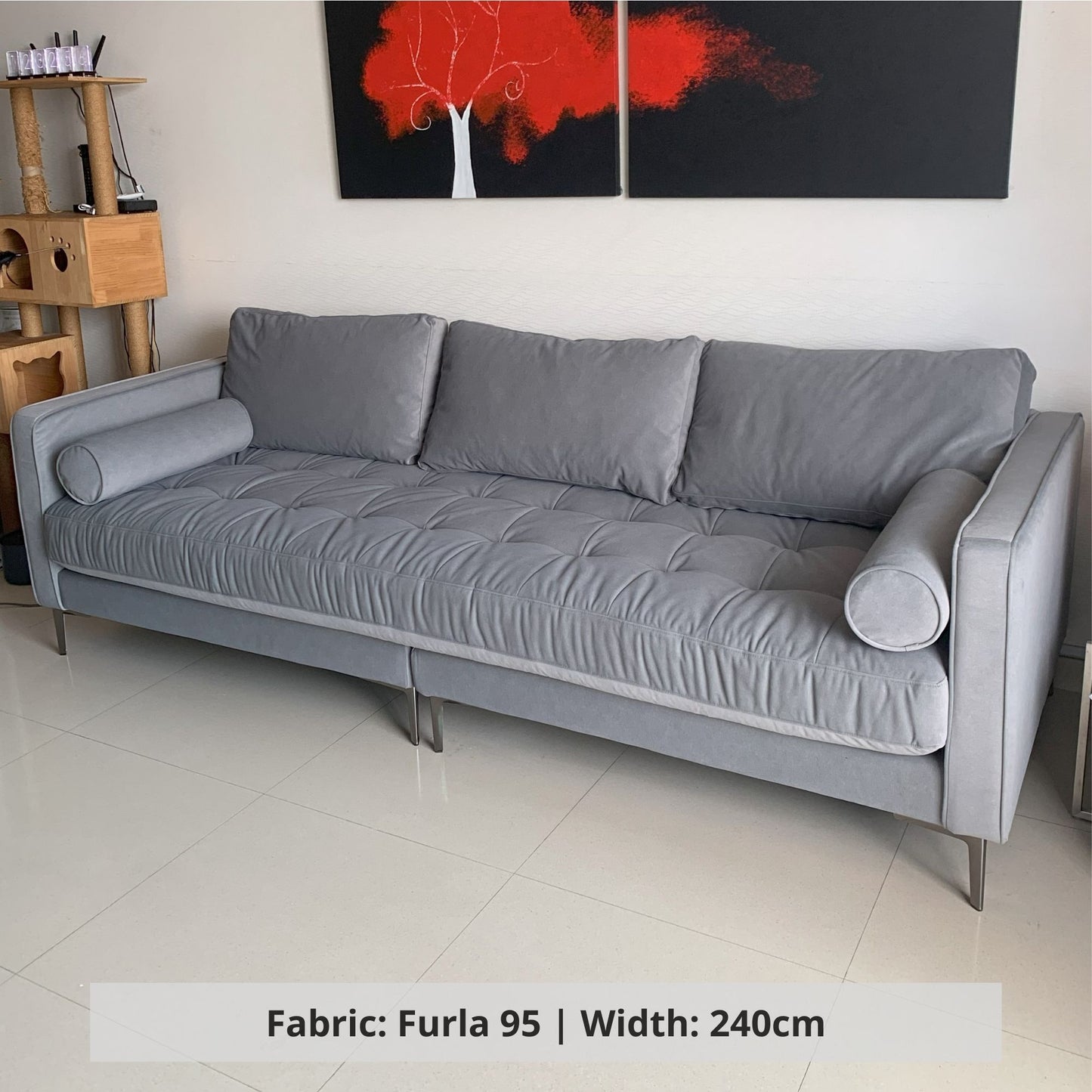 Castle fabric sofa blended polyester fabric customization (Other)