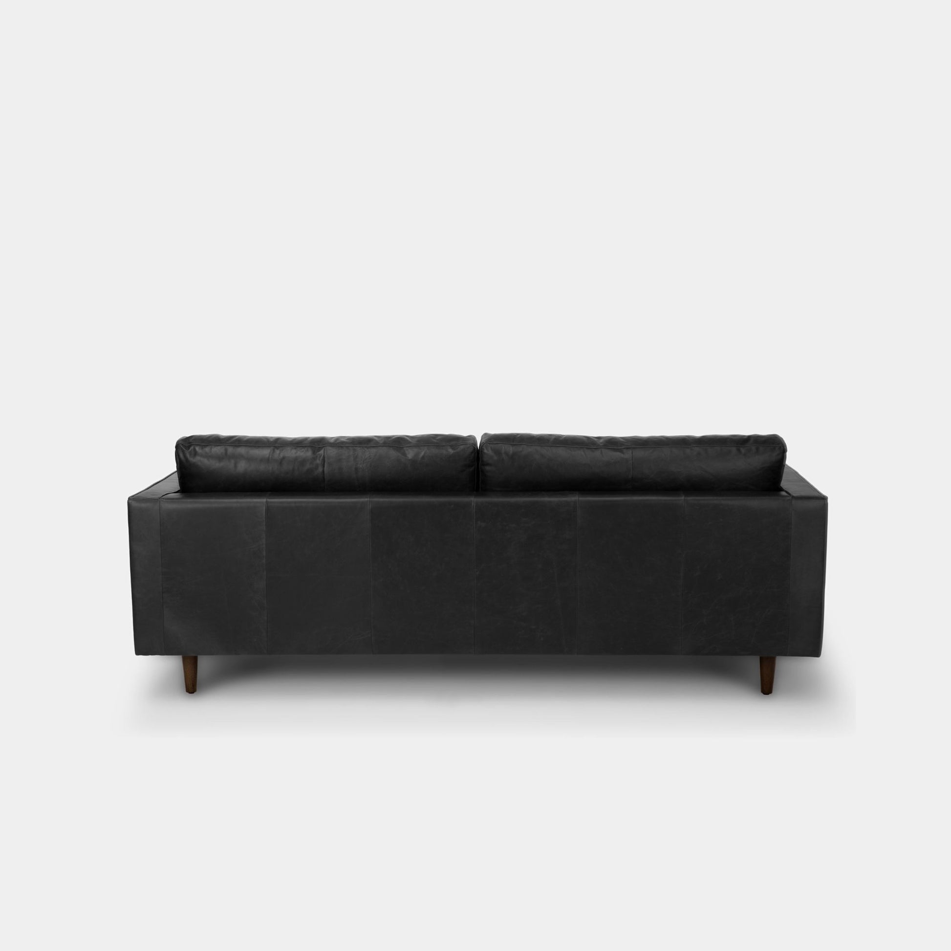 Castle full leather sofa black