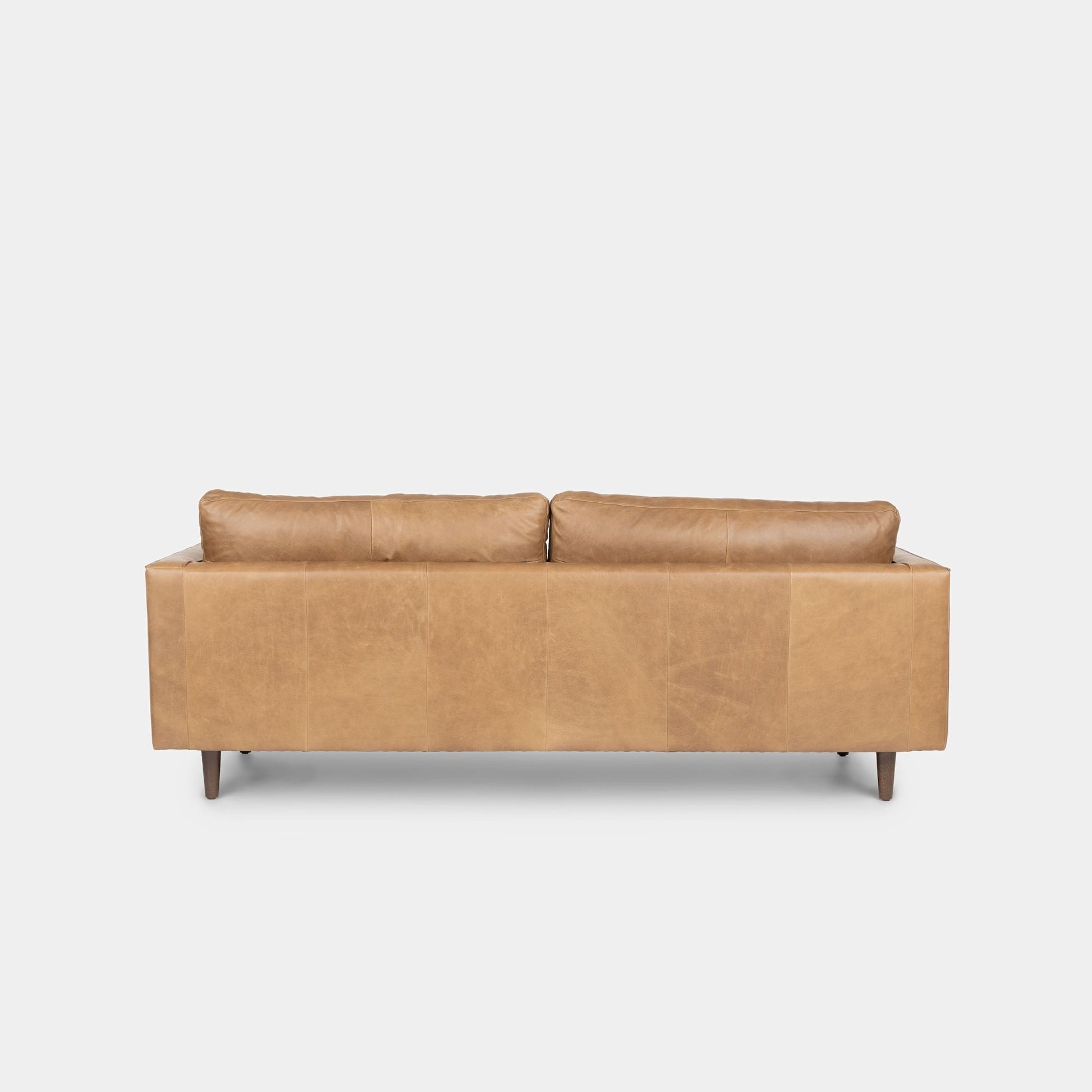 Castle full leather sofa brown