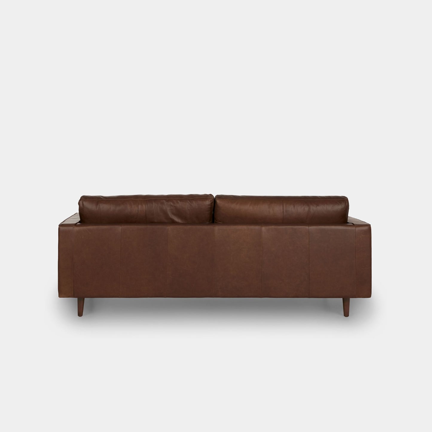 Castle full leather sofa dark brown