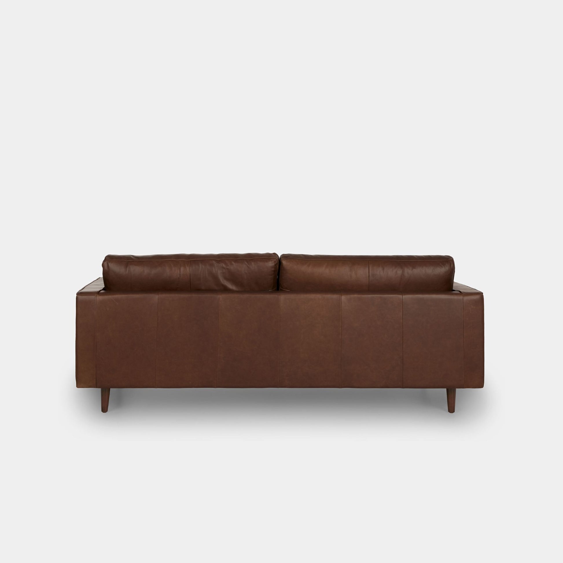 Castle full leather sofa dark brown