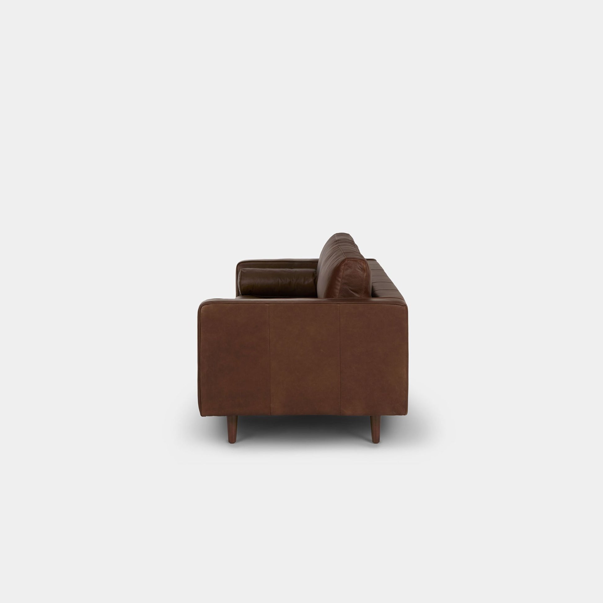 Castle full leather sofa dark brown