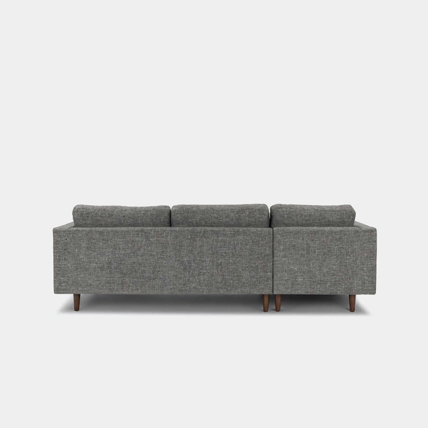 Castle fabric sectional sofa left dark grey