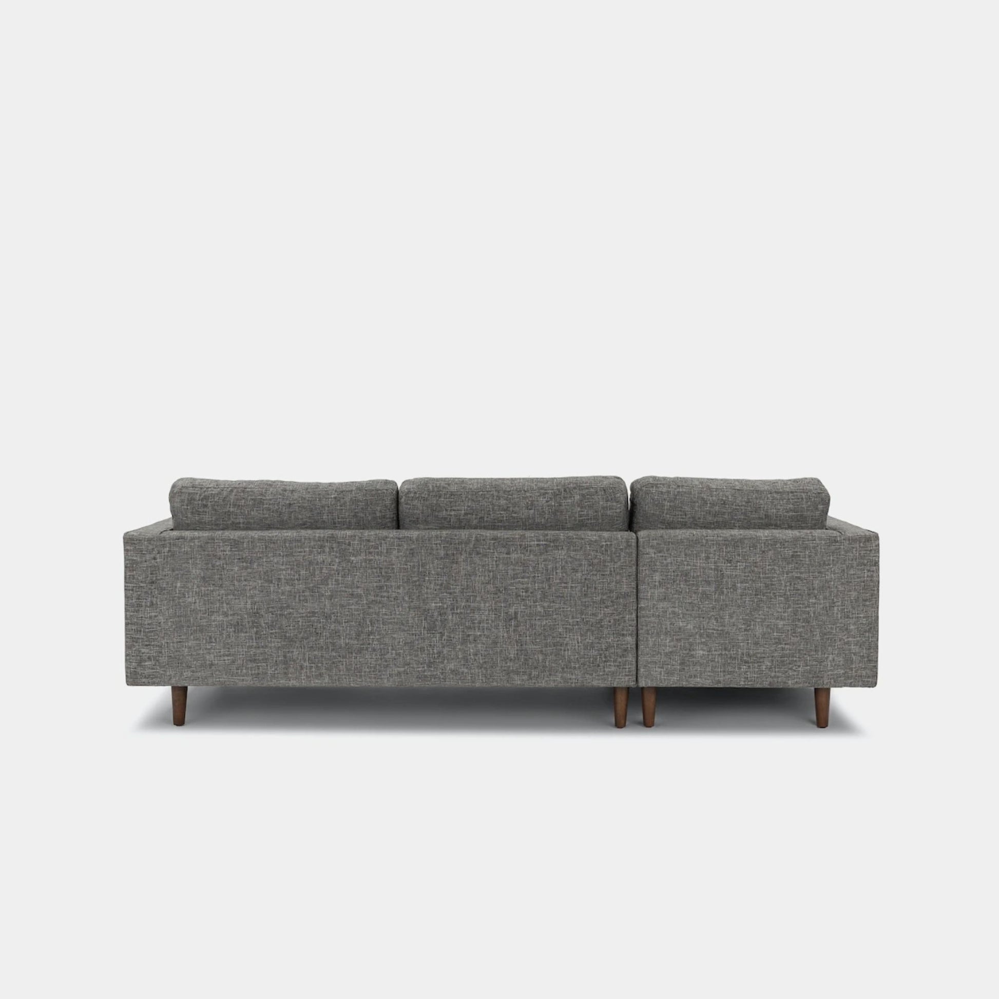 Castle fabric sectional sofa left dark grey