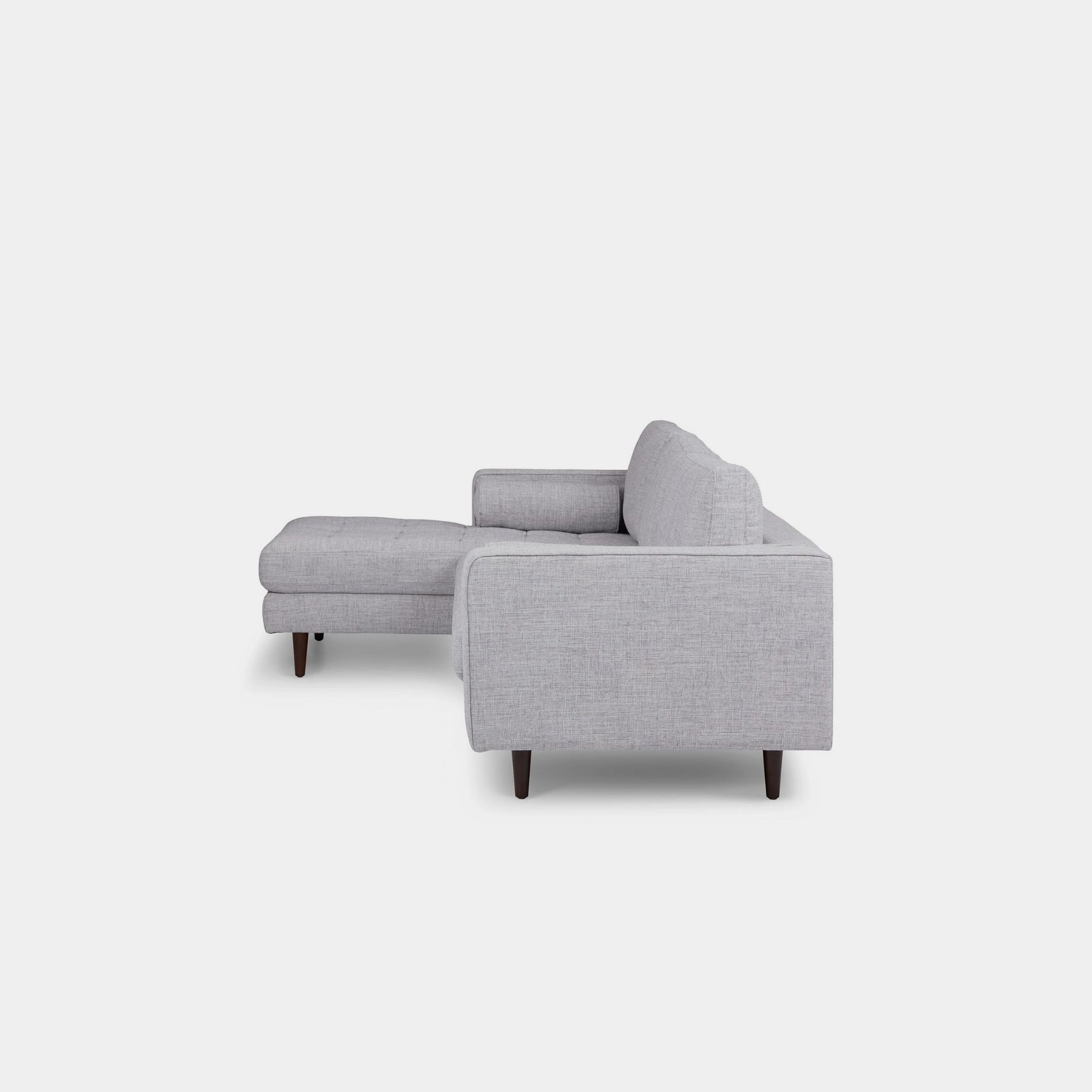 Castle fabric sectional sofa left grey