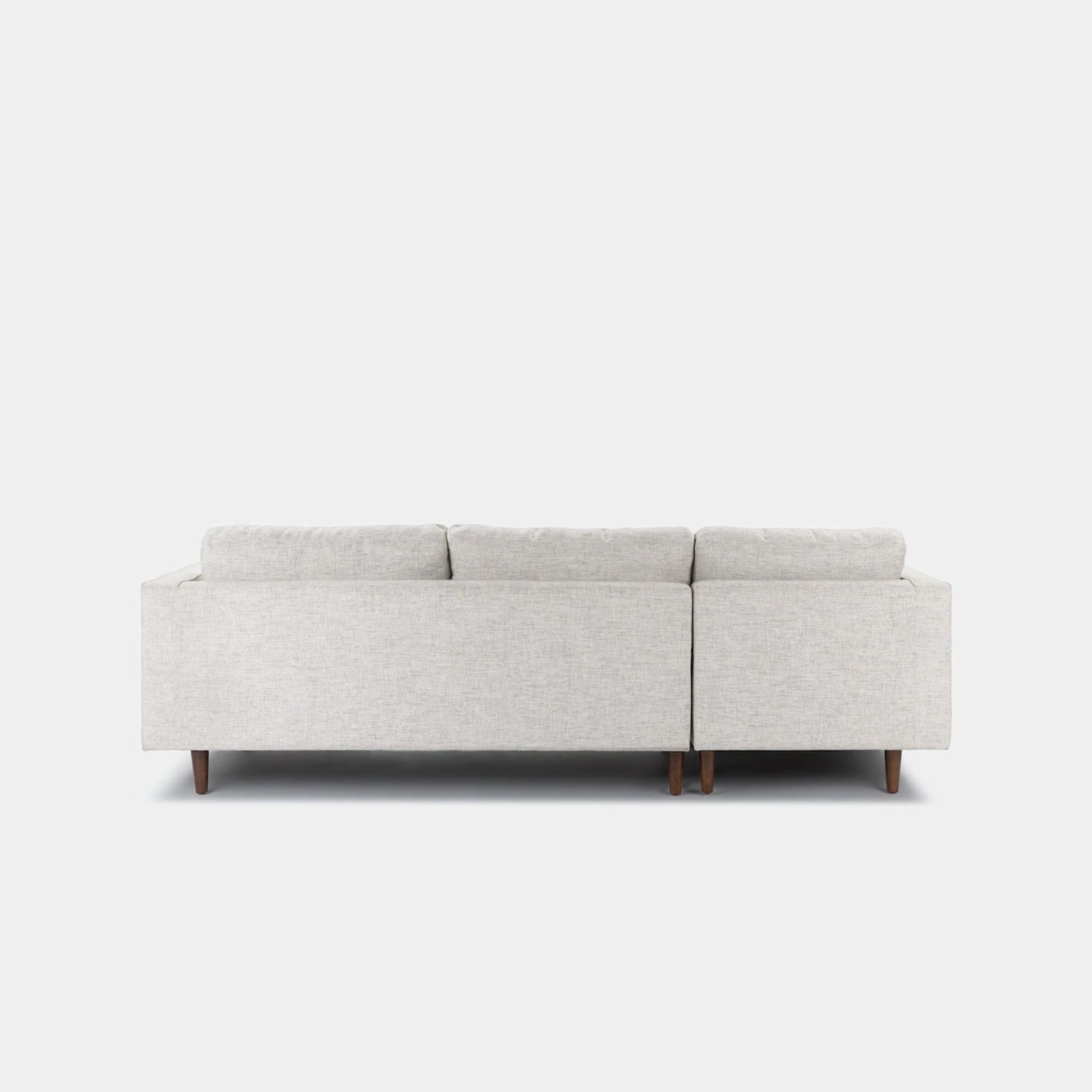 Castle fabric sectional sofa left white