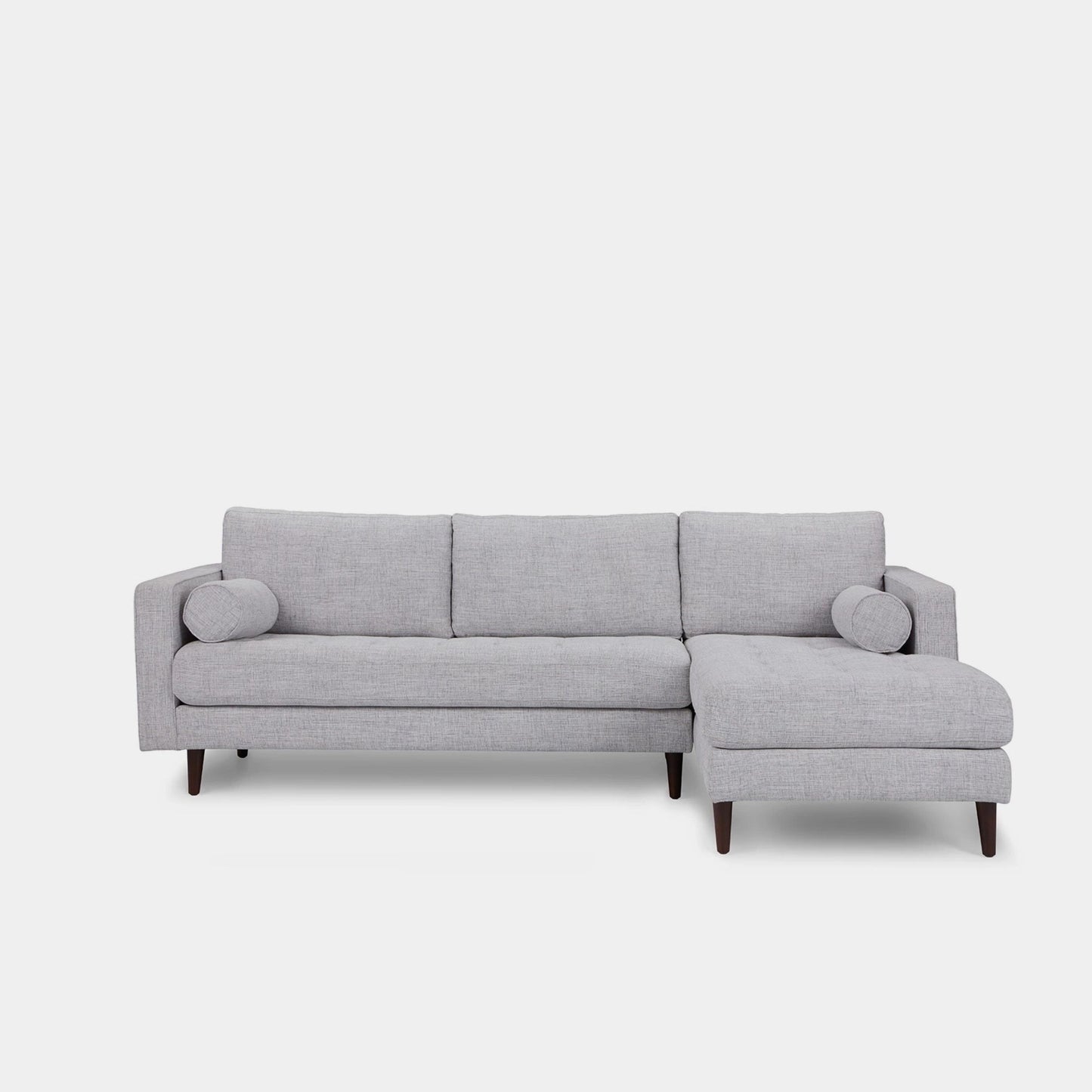 Castle fabric sectional sofa right grey