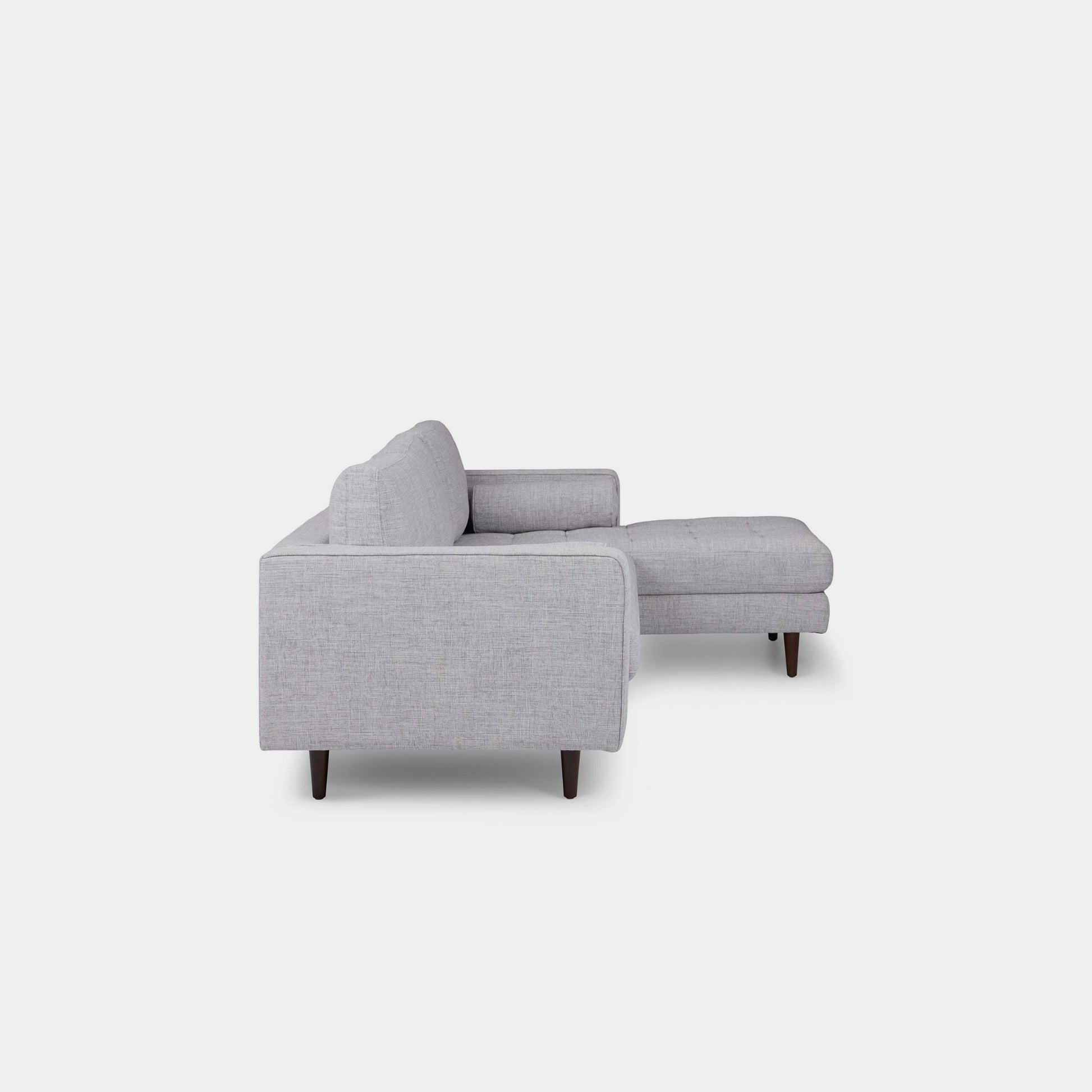 Castle fabric sectional sofa right grey